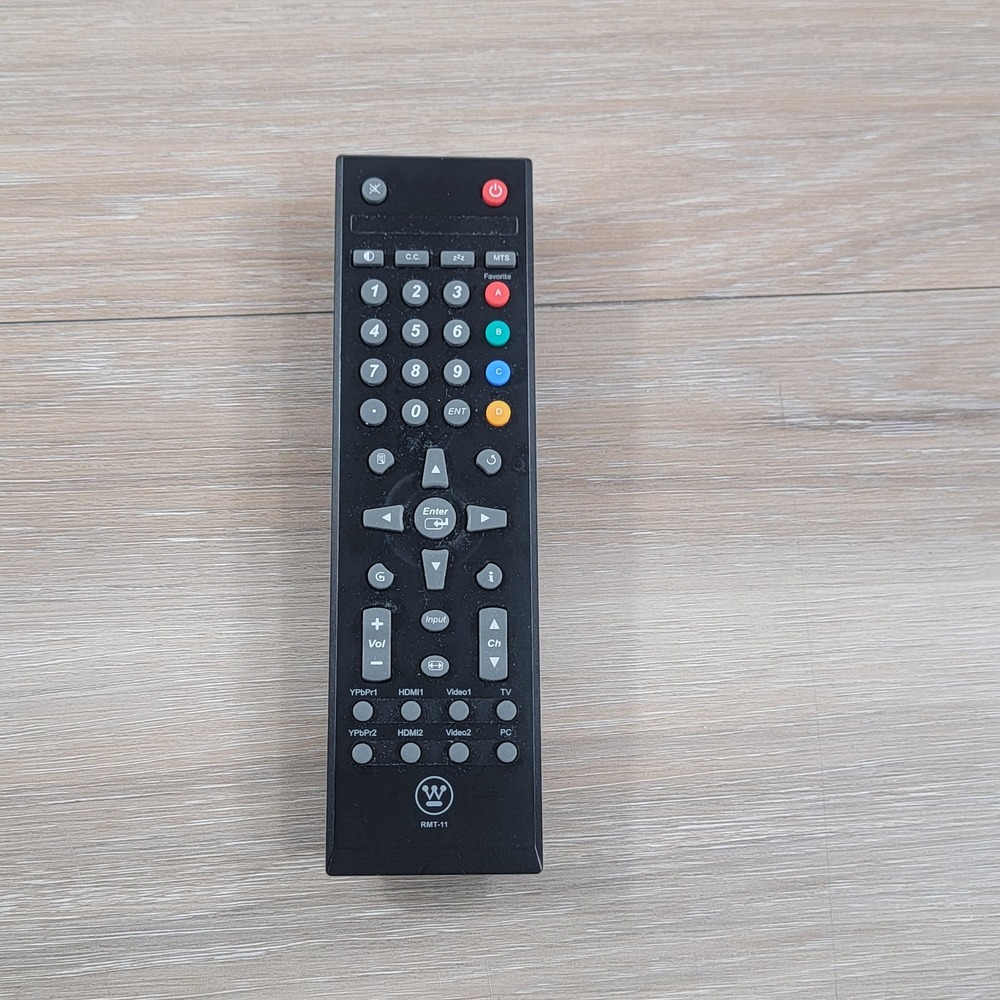 Westinghouse RMT-11 TV Remote Control Black OEM Replacement Controller